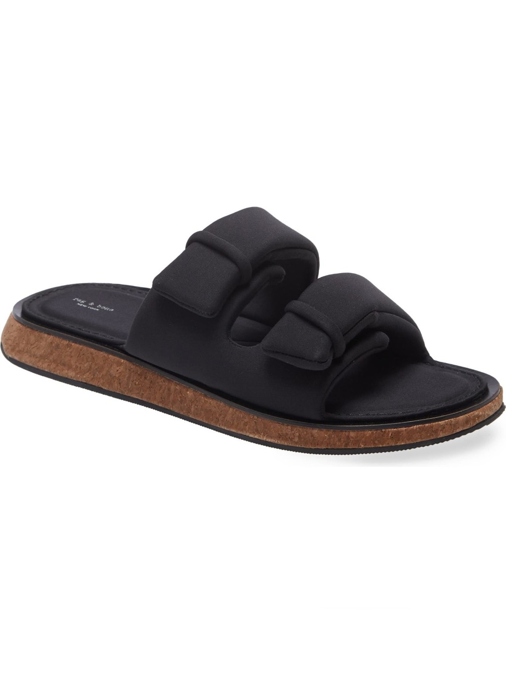 Rag & Bones Black Parque Slide Sandals with Cushioned Straps Earthy Crunchy 7.5 - Picture 2 of 13
